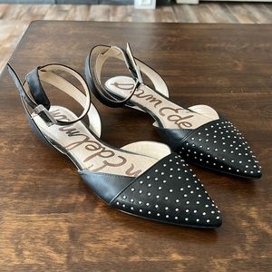 Sam Edelman black Brina strapped flats size 7.5